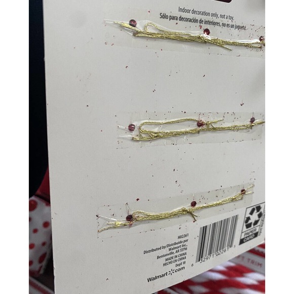 26-Pc Lot Asstd Christmas Gift Wrap Ribbon, Trim, Craft Tape,‎ Cord, Twine Decor - Picture 7 of 8